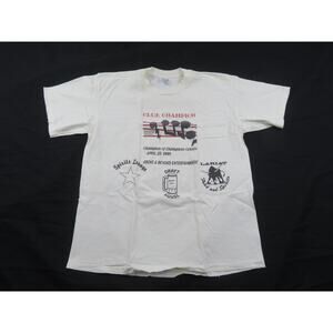 Spirits Lounge Karaoke? Champion Musical Notes T-shirt Double Sided Sz XL 1990s